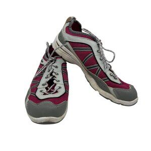 L.L. Bean Womens Trail Sneakers 8W Gray Lace Up Athletic Shoes Hiking Outdoors